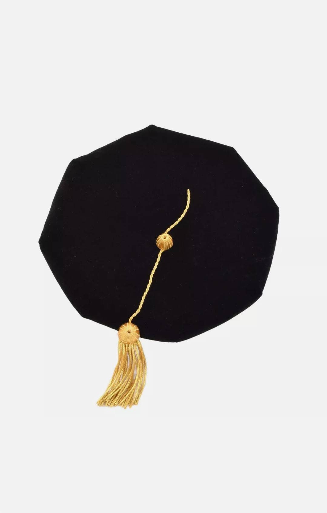 Doctors Graduation Hat 8- 4- and 6- sided Corner Doctorial Hat Doctoral Tam with Tassel.