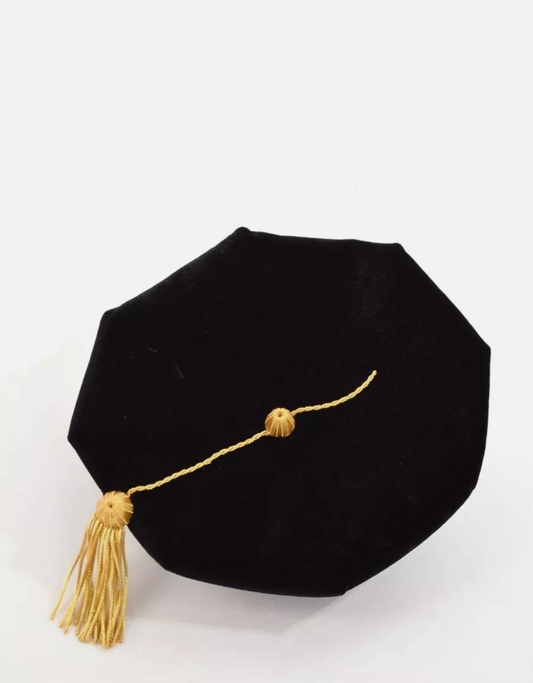 Doctors Graduation Hat 8- 4- and 6- sided Corner Doctorial Hat Doctoral Tam with Tassel.